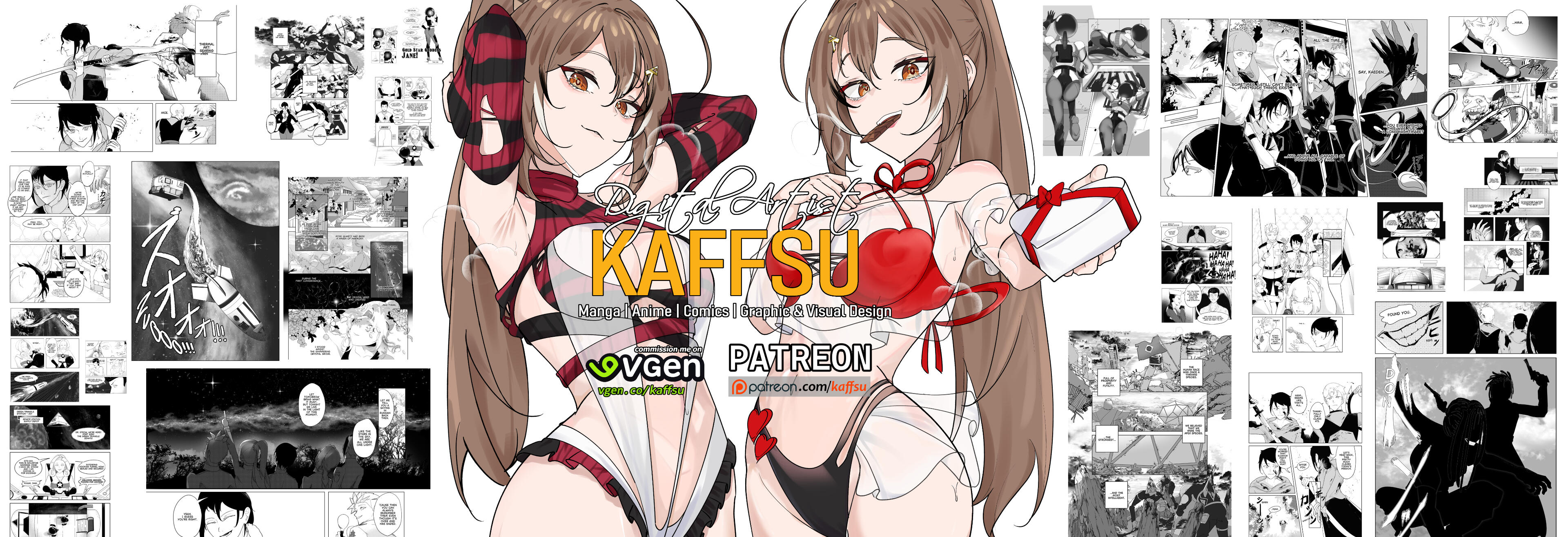 Multi-part digital art drawing of Nanashi Mumei