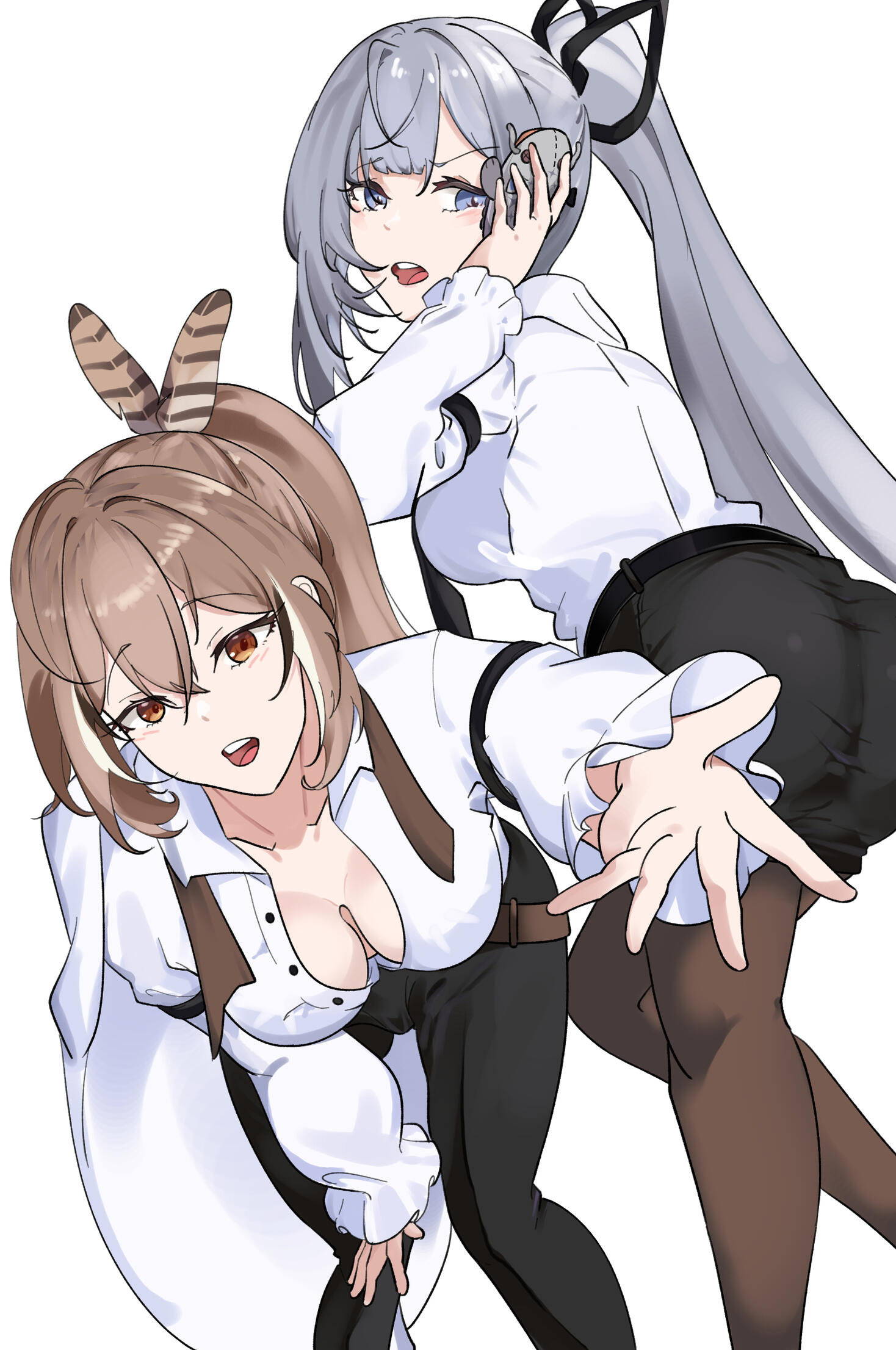 Drawing of Ninomae Inanis from Hololive EN in a Monster-Hunter style.