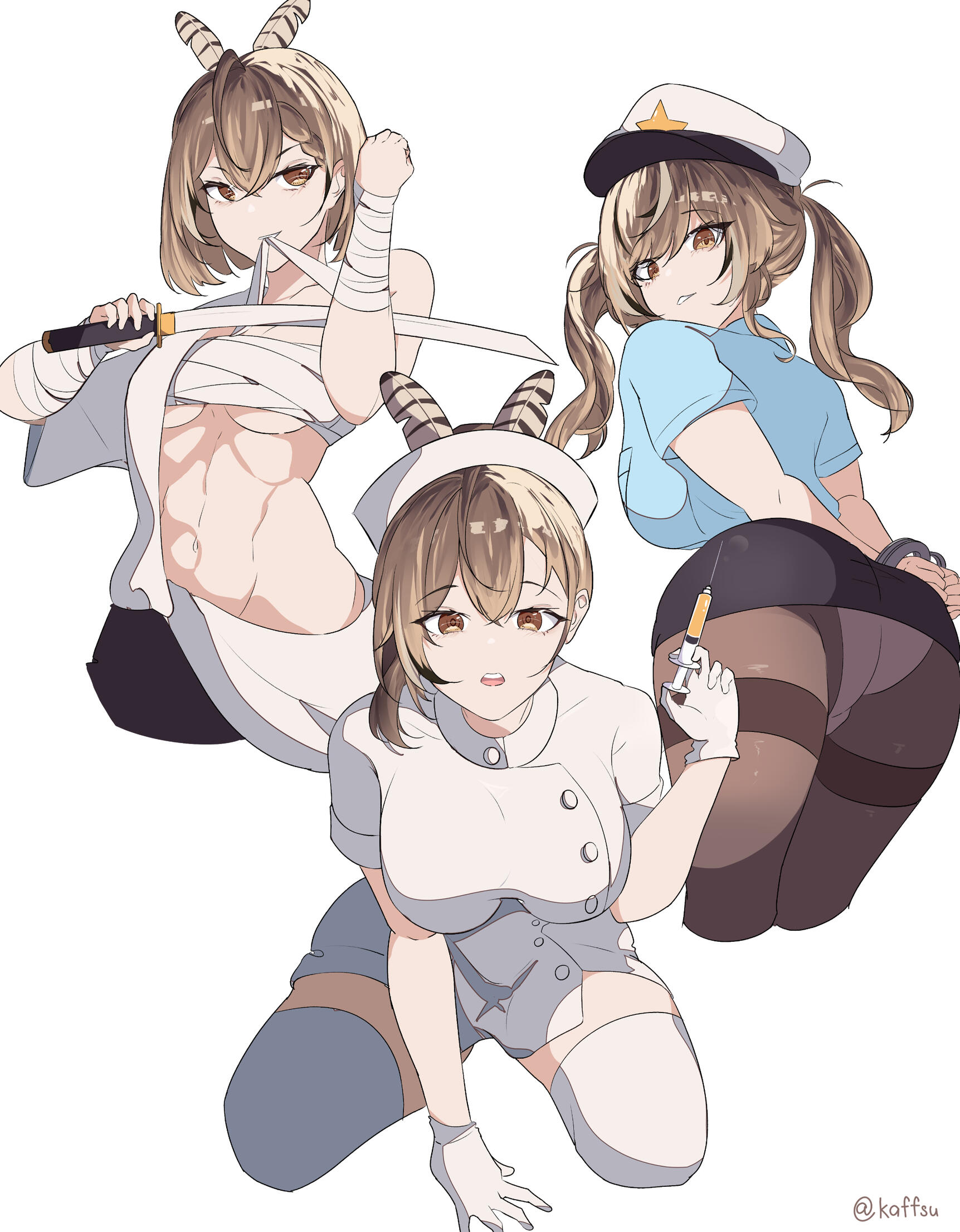 Drawing of Hakos Baelz from Hololive EN Promise from the back