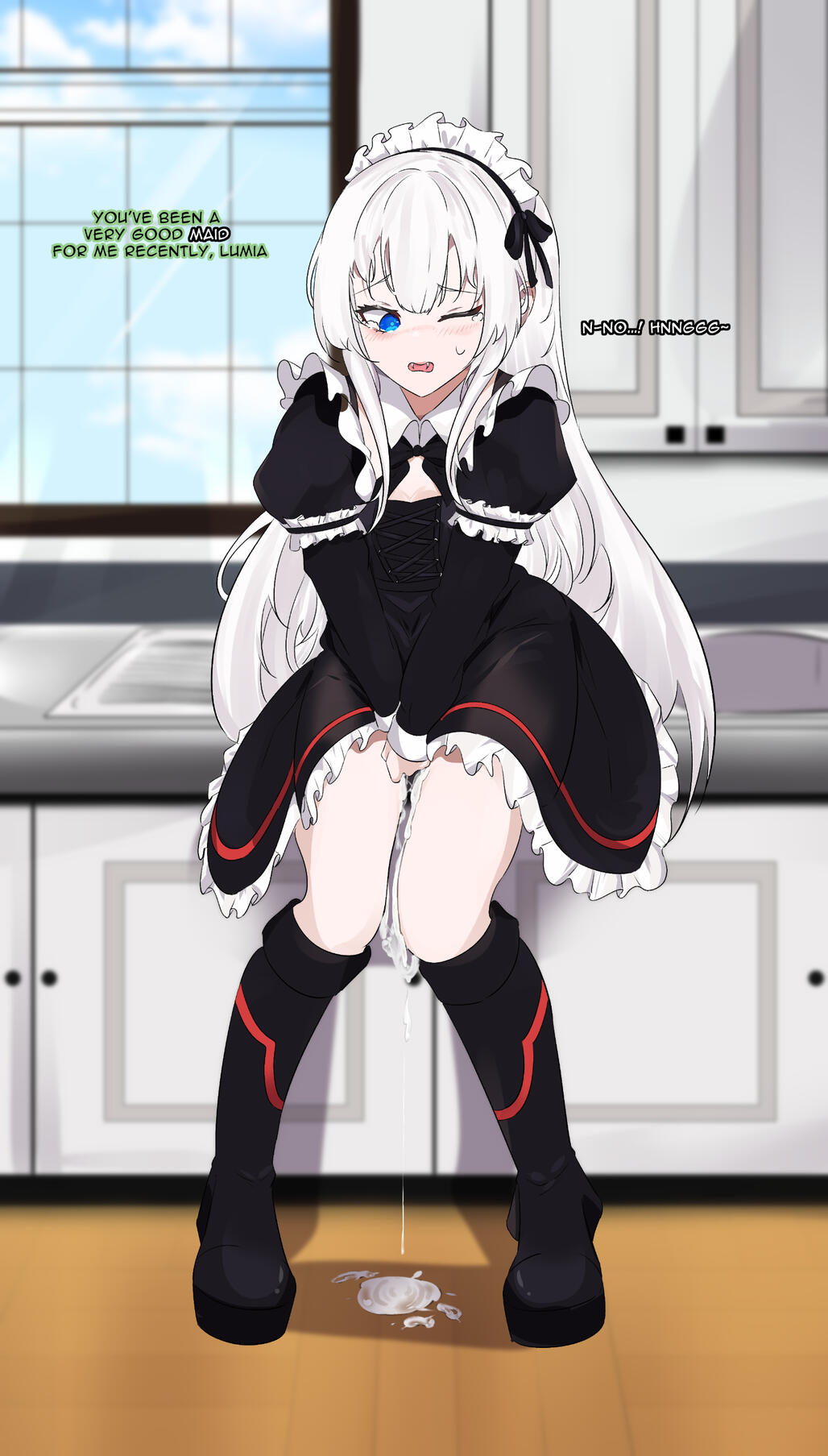 Original character design of a male maid.