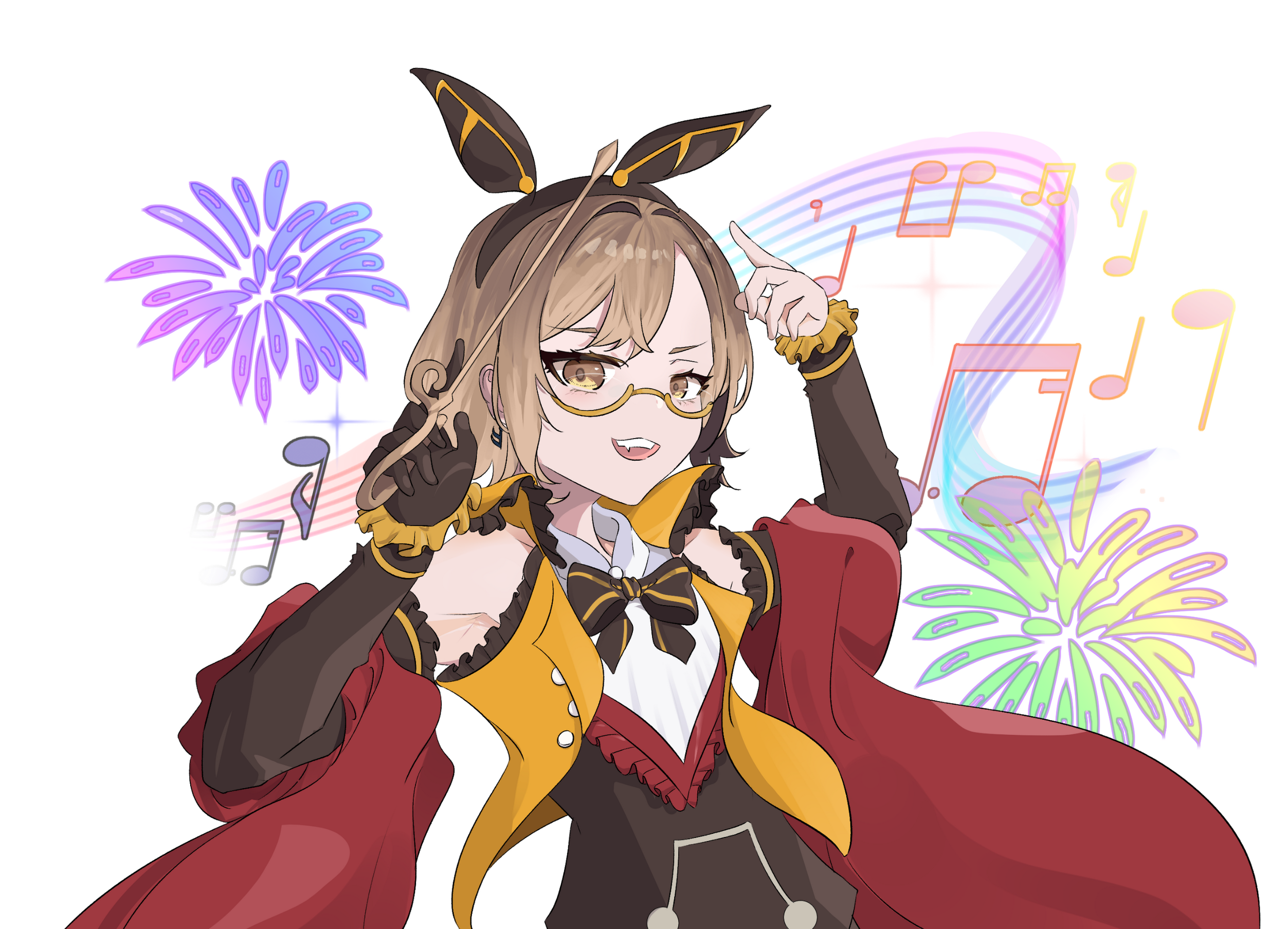 Original Character design for Bryan Matheny of a male androgynous character with a fantasy musical theme.